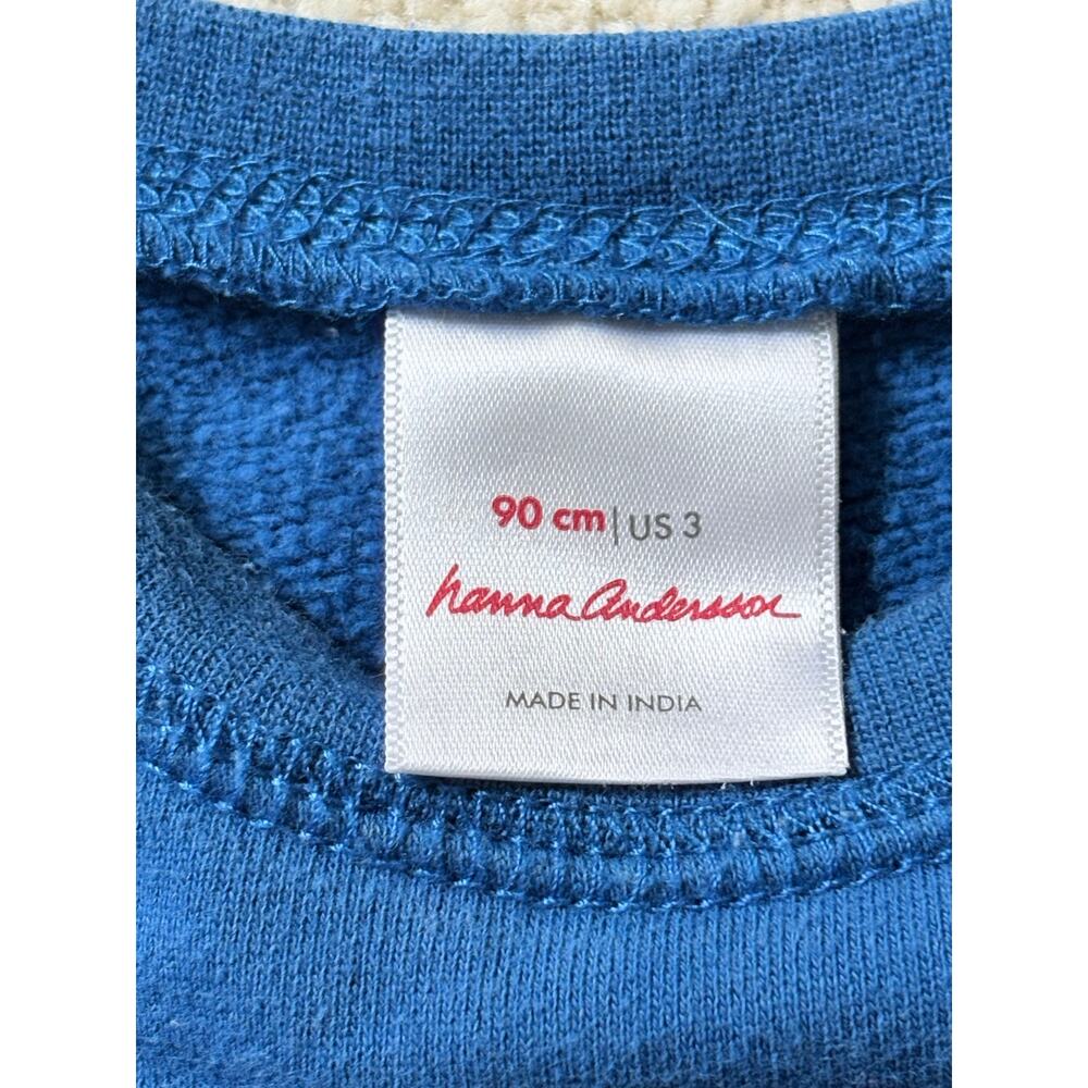 Hanna Andersson French Terry Blue Love Rainbow Sweatshirt Unisex Toddler Size 3 - Picture 6 of 9